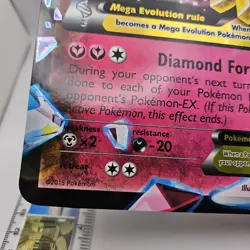 Pokemon Mega Diancie EX XY44 JUMBO Black Star Promo Card 2015 Moderately Played - Image 3