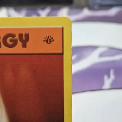 1st Edition Shadowless Fighting Energy LP 97/102 Base Set Pokemon Card 1999 - Image 3