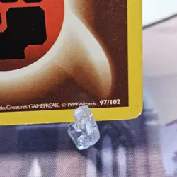 1st Edition Shadowless Fighting Energy LP 97/102 Base Set Pokemon Card 1999 - Image 5