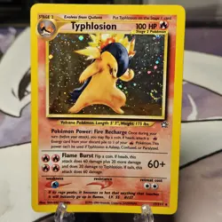 Typhlosion 17/111 Holo Rare Swirl LP Neo Genesis Pokemon Card 2000 WOTC - Image 3