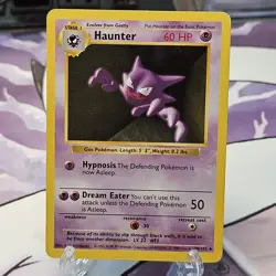 Haunter 29/102 Shadowless Base Set Lightly Played LP 1999 Pokemon Card WOTC - Image 1