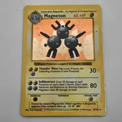 Magneton 9/102 Shadowless Played WOTC Base Set Pokemon Card 1999 - Image 3