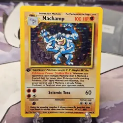 Machamp 8/102 1st Edition Near Mint NM Holo Rare Base Set Pokemon Card 1999 - Image 3