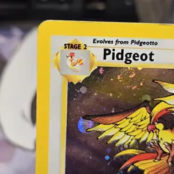Pidgeot 14/130 SWIRL Moderately Played MP Holo Rare Base Set 2 Pokemon Card 2000 - Image 4