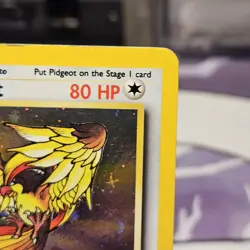 Pidgeot 14/130 SWIRL Moderately Played MP Holo Rare Base Set 2 Pokemon Card 2000 - Image 5