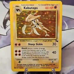 Kabutops 9/62 Moderately Played MP Holo Rare Fossil 1999 Pokemon Card WOTC - Image 3