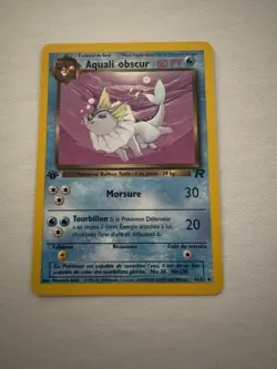 French Pokemon Card Aquali Obscur 1st Edition 45/82 (Dark Vaporeon) DMG - Image 1