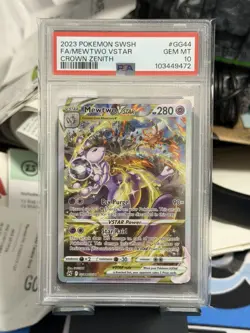 PSA 10 Mewtwo VSTAR GG44/GG70 Crown Zenith Alt Art Pokemon Card - Image 3