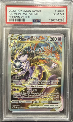 2023 Pokemon SWSH Crown Zenith #GG44 FA Mewtwo VStar PSA 10 - Image 1
