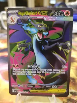 Mega Charizard X ex 109/094 Me02: Phantasmal Flames FULL ART Pokemon ⚡ - Image 1