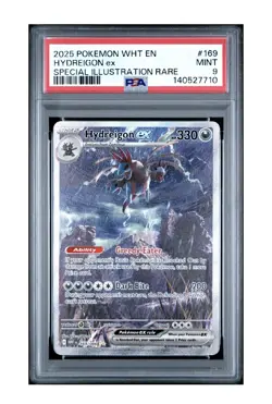 2025 POKEMON WHT EN-WHITE FLARE SPECIAL ILLUSTRATION RARE HYDREIGON EX PSA 9 - Image 1