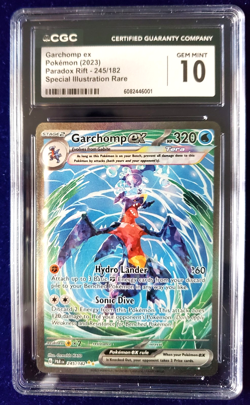 Pokemon TCG 2023 SV Paradox Rift Garchomp ex 245/182 Holo SIR CGC 10 Gem Mint - Image 1