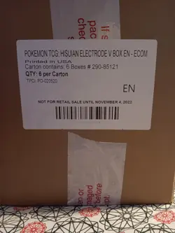 Sealed Case of Pokemon Hisuian Electrode V Boxes - Image 1