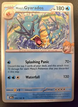 NON Holo ~ Misty's Gyarados 049/182 ~ Destined Rivals Build & Battle Pokemon TCG - Image 1