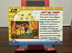 Don't Cry, Togepi! #43 1998 Topps Pokemon Movie Animation Blue Logo - Image 2