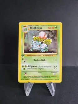 Pokemon Karten Sammlung - Starter Bisaknosp 30/102 1. Edition Base - Excellent - Image 1