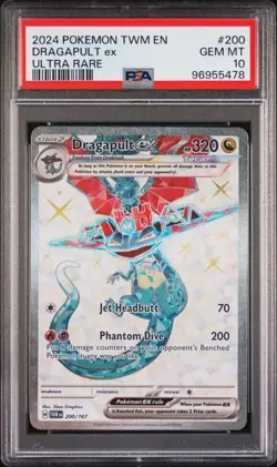 2024 Pokemon Twilight Masquerade Dragapult Ex 200/167 Ultra Rare PSA 10 GEM MINT - Image 1