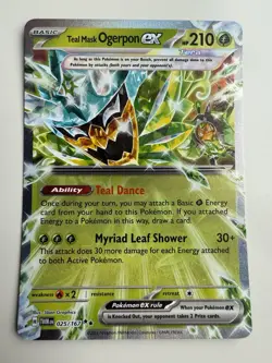 Teal Mask Ogerpon ex 025/167 Double Rare Twilight Masquerade Pokemon NM - Image 1