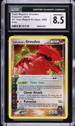 HOLO! 2004 Pokemon EX Team Magma Vs Aqua Team Magma's Groudon #9 CGC 8.5 9/95 - Image 1