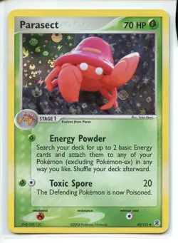 Parasect Reverse Holo NM- 43/112 EX FireRed & LeafGreen Yuka Morii Pokemon - Image 1