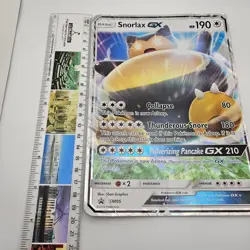 Snorlax GX SM05 Jumbo Pokemon Black Star Promo Heavily Played HP - Image 3