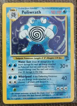2000 Pokemon TCG - Base Set 2 - Poliwrath #13/102 Holo Rare Vintage WoTC Damaged - Image 1
