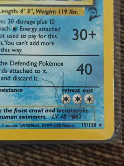 2000 Pokemon TCG - Base Set 2 - Poliwrath #13/102 Holo Rare Vintage WoTC Damaged - Image 4