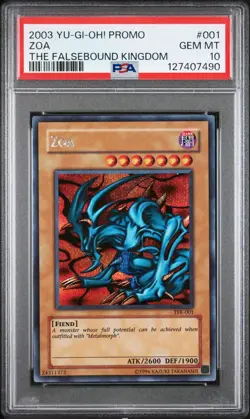 Zoa TFK-001 The Falsebound Kingdom Promo 2003 PSA 10 GEM MINT Yugioh - Image 1
