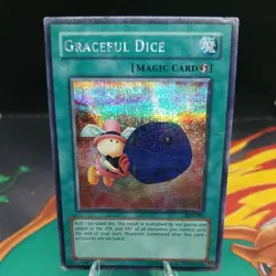 Graceful Dice EDS-002 Lightly Played Prismatic Secret Rare Holo Promo Yugioh Car - Image 1