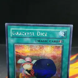 Graceful Dice EDS-002 Lightly Played Prismatic Secret Rare Holo Promo Yugioh Car - Image 2