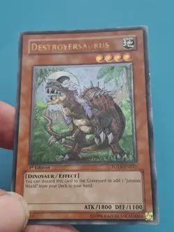 Yugioh - Destroyersaurus Ultimate Rare 1st Edition FOTB-EN017 HP - Image 1