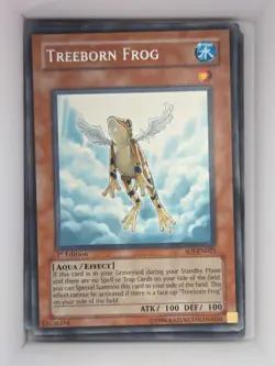Treeborn Frog [1st Edition] SOI-EN025 YuGiOh Shadow of Infinity 2006 Rare LP - Image 1