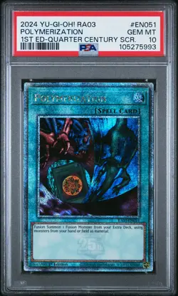 2024 YU-GI-OH! RA03-QUARTER CENTURY BONANZA #EN051 POLYMERIZATION PSA 10 - Image 1