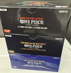 One Piece OP06 + OP09 + OP14 BRAND NEW Booster Boxes all UNSEALED BY BANDAI - Image 1