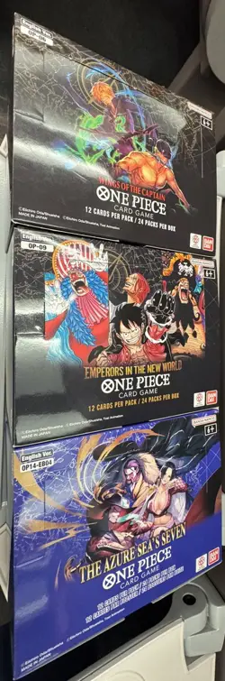 One Piece OP06 + OP09 + OP14 BRAND NEW Booster Boxes all UNSEALED BY BANDAI - Image 2