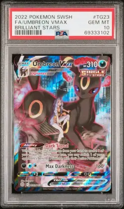 Umbreon VMAX TG23/TG30 Brilliant Stars Pokemon PSA 10 Gem Mint Trainer Gallery - Image 1