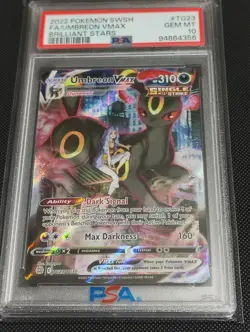 Pokemon TCG UMBREON VMAX 2022 BRILLIANT STARS TRAINER RARE TG23/TG30 PSA 10 - Image 1