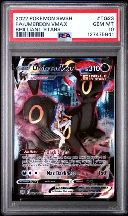 PSA 10 GEM MINT Umbreon VMAX TG23/TG30 Pokemon Brilliant Stars Trainer Gallery - Image 1