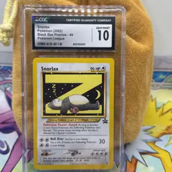 Pokemon 2002 Snorlax #49 Pokemon League Promo Black Star Promo GEM MINT CGC 10 - Image 1