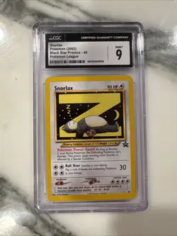 2002 POKEMON SNORLAX BLACK STAR PROMO #49 POKEMON LEAGUE CGC 9! - Image 1
