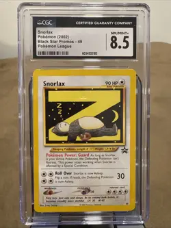 #2 2002 Pokemon League Black Star Promo #49 Snorlax CGC 8.5 - Image 1