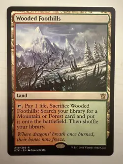 MTG: Wooded Foothills Cards Regular Khans of Tarkir KTK 249/269- NM - Image 1
