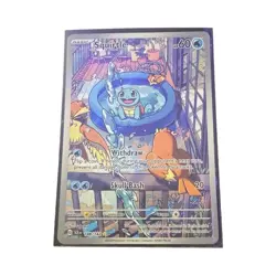 Pokemon Squirtle 148/142 SV07 Stellar Crown Illustration Rare Holo Basic Card - Image 1