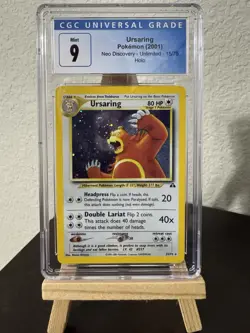CGC 9 MINT Ursaring 2001 Neo Discovery 15/75 Holo SWIRL Pokemon Card - Image 1