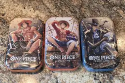 One Piece Card Game Mini-Tin Pack Set Vol.2 FULL SET Of 3 IN HAND READY TO SHIP - Image 1