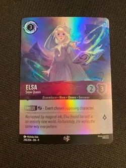 2025 DISNEY LORCANA TCG FABLED ELSA SNOW QUEEN EPIC CARD 210/204 EN 9 - Image 1