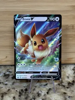 Pokemon Eevee V Promo Holo Card SWSH: Sword & Shield SWSH065 Basic 2021 - Image 1