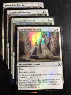 BENEVOLENT BLESSING Foil X4 Commander Legends Magic MTG NM Ships Free!! - Image 1