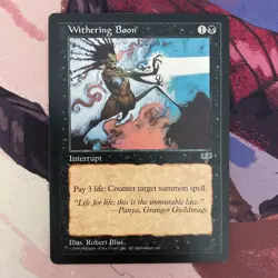 Withering Boon - Mirage - Magic: The Gathering MTG - Image 1