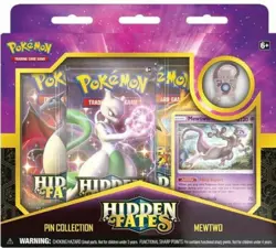 Pokemon Hidden Fates Mewtwo Pin Collection - Image 1